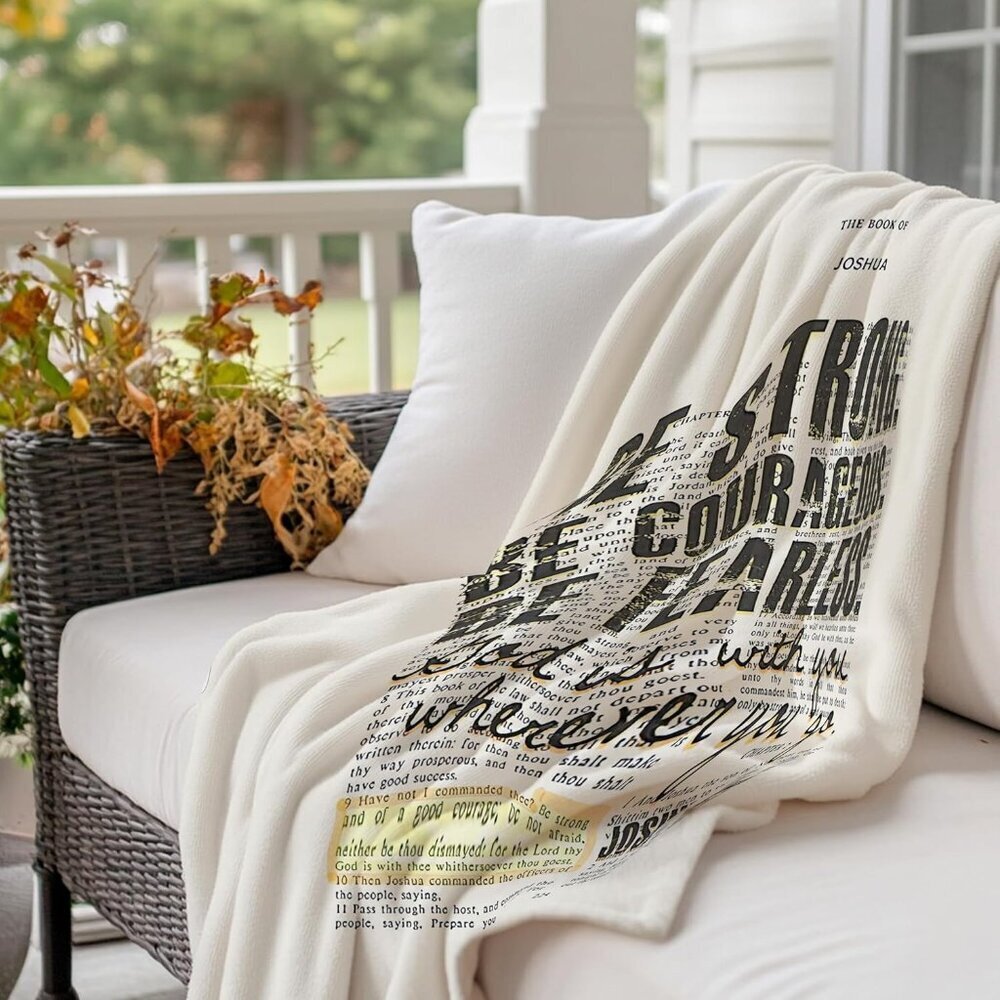 Christian Blanket Religious Faith Gifts for Women Bible Verse Decor 50x60 - Picture 4 of 7